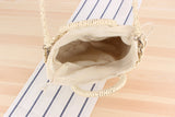 Paziye Semi Circle Straw Crossbody Bag