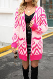 Winter Outfits Open Front Knitting Pockets Cardigan