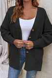 Front Open Button V Neck Knitting Cardigan