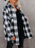 Plaid Flannel Shacket Jacket Women