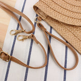 Paziye Boho Straw Rattan Square Clutch Wallet Crossbody