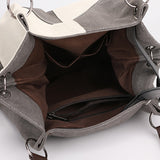 Patchwork Color Shoulder Bag Stylish Vintage Tote Bag