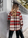 Plaid Flannel Shacket Jacket Women