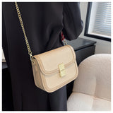 Niche One-shoulder Diagonal Bag Retro Contrast Color Small Square Bag