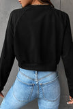 Black Brooklyn Printed Crop Top
