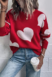 Heart Knitting Pullover autumn outfits Sweater