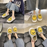 Couple home smiley face soft plush comfy warm slippers
