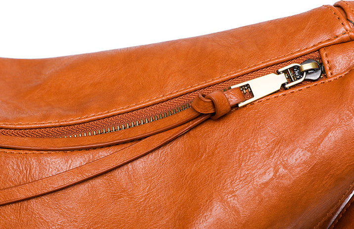 Women Leather Crescent Bag Crossbody Bag