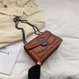 Women Rivet Chain Small Crossbody Bags PU Leather Messenger Bags Fashion Simple Shoulder Bag Ladies Designer Handbags