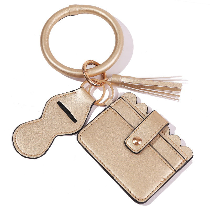 Paziye Leather Card Holder Keychain