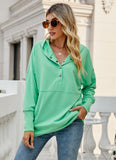 Snap Button Down Kangaroo Pocket Hoodies
