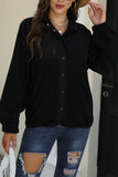 Snap Button Stand Collar Fleece Coat