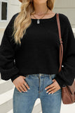 Plain Texture Knit Sweater Top