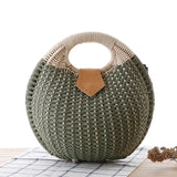 Shell Shaped Straw Woven Tote Bag