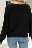 Plain Texture Knit Sweater Top