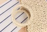 Paziye Semi Circle Straw Crossbody Bag