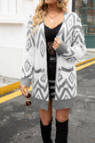 Winter Outfits Open Front Knitting Pockets Cardigan