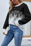 Gradient Color Block Pullover Sweaters