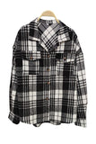 Plaid Open Button Pockets Winter Outfits Shackets