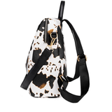 Paziye Leopard Print Cow Backpack