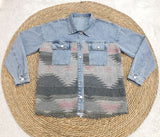 Aztec Denim Jacket Shacket Women