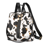 Paziye Leopard Print Cow Backpack