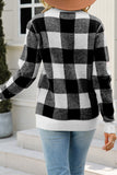 Plaid Colorblock Pullover Sweater