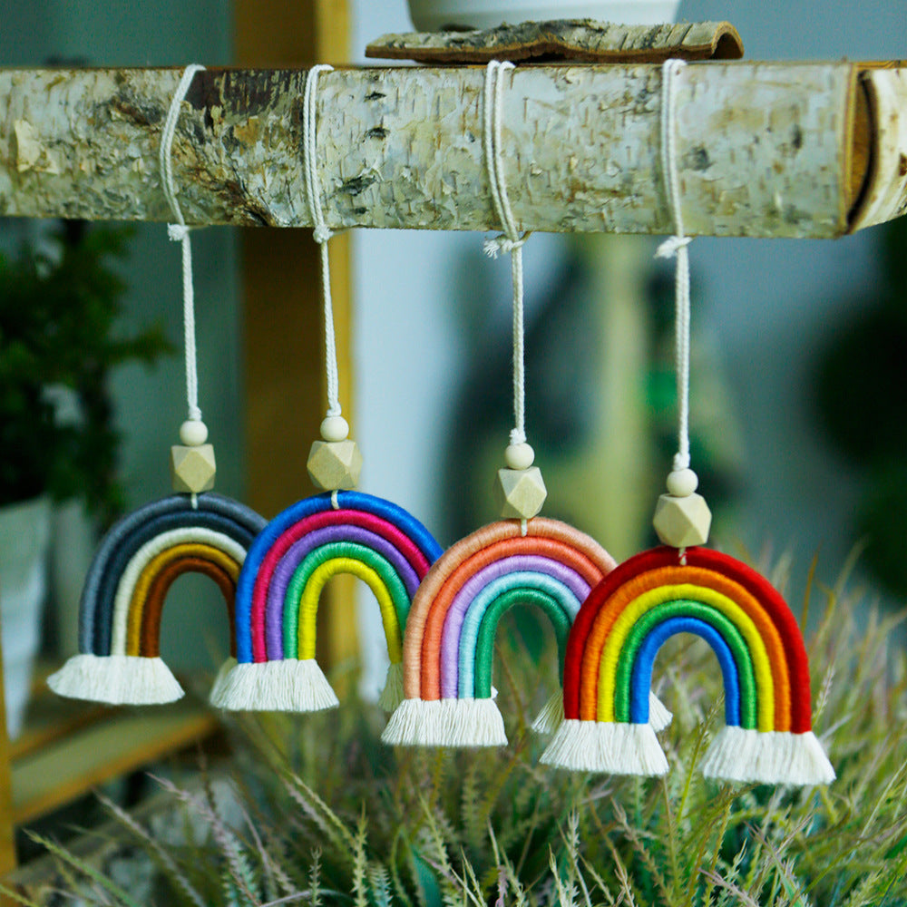 Paziye Braided Rainbow Keychain