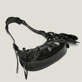 Denim Riveted Shoulder Messenger Shoulder Bag Luxury Brand Handbags Vintage Leather Bag for Women Card Holder