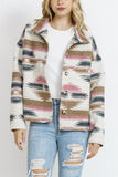 Lapel Button Up Aztec Jacket Winter Outfits Coat