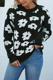 Flower Knitting Pullover Sweater