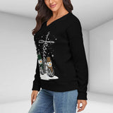 Christmas Top   Printed Casual Long Sleeve Top