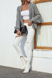 Cable Knit Front Open Hood Cardigan