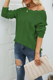 Plain Hollow Out Long Sleeve Sweater