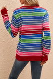 Multicolor Ripped Pullover Sweater