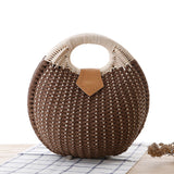 Shell Shaped Straw Woven Tote Bag