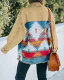 Aztec Denim Jacket Shacket Women