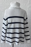 Turtleneck Stripes Knitting Winter Outfits Pullover Sweater