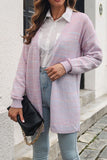 Gradient Color Front Winter Outfits  Open Knitting Cardigan