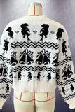 Jingle Bell Knit Open Front Button Sweater Cardigans