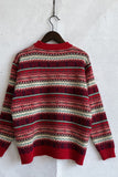 Vintage Stripes Knitting Winter Outfits  Pullover Sweater
