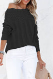Plain Hollow Out Long Sleeve Sweater