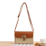 Paziye Square Crossbody Woven Beach Bag