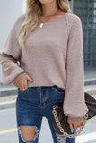 Plain Texture Knit Sweater Top