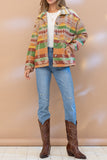 Lapel Button Up Aztec Jacket Winter Outfits Coat