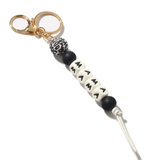Paziye Alphabet Silicone Bead Keychain