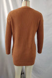 Ribbed Open Front Long Pocket Cardigan