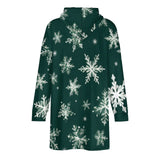 Oversized Wearable Blanket Christmas Print Hoodie With Pocket