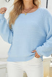 Plain Texture Knit Sweater Top