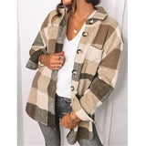 Plaid Flannel Shacket Jacket Women